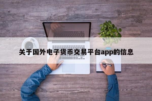 关于国外电子货币交易平台app的信息